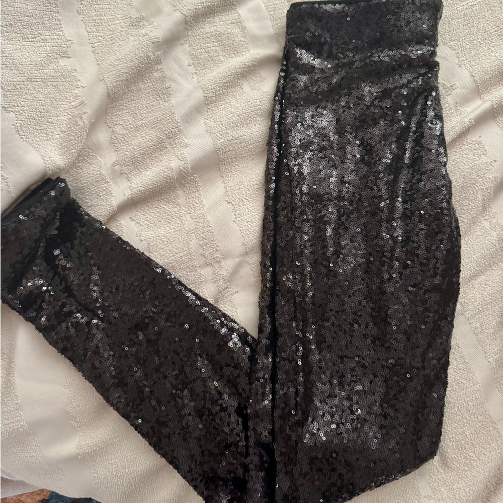 Black Sequin Leggings